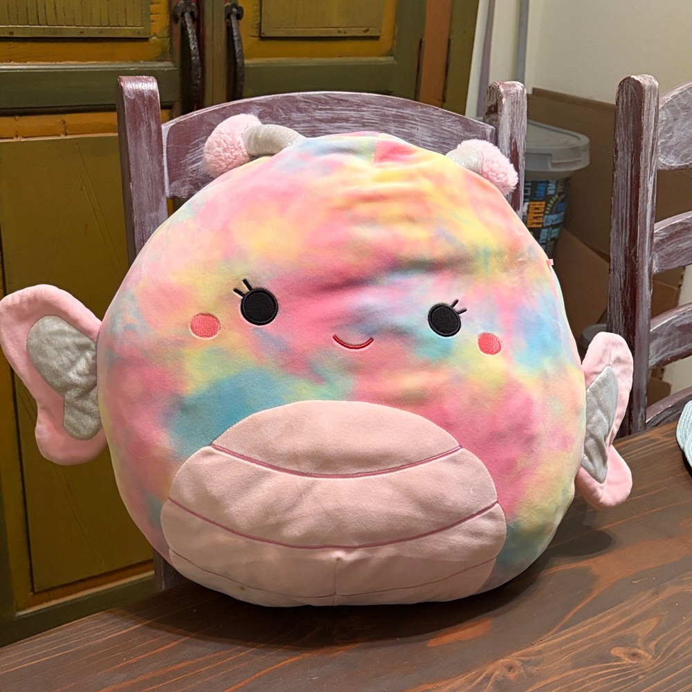 Plush Rainbow Pastel butterflysquishmallow- Cute Decorative Accent 16”